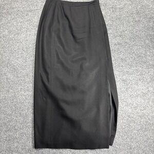 Zanella Made in Italy Black Wool Skirt 38 High Waist Side‎ Slit Classic Workwear